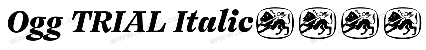 Ogg TRIAL Italic字体转换